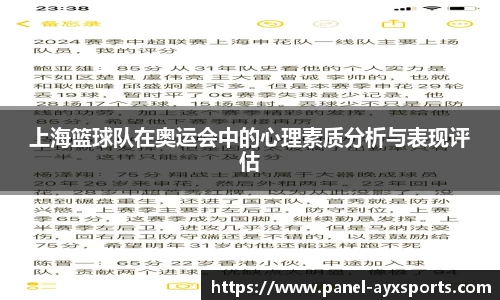 上海篮球队在奥运会中的心理素质分析与表现评估